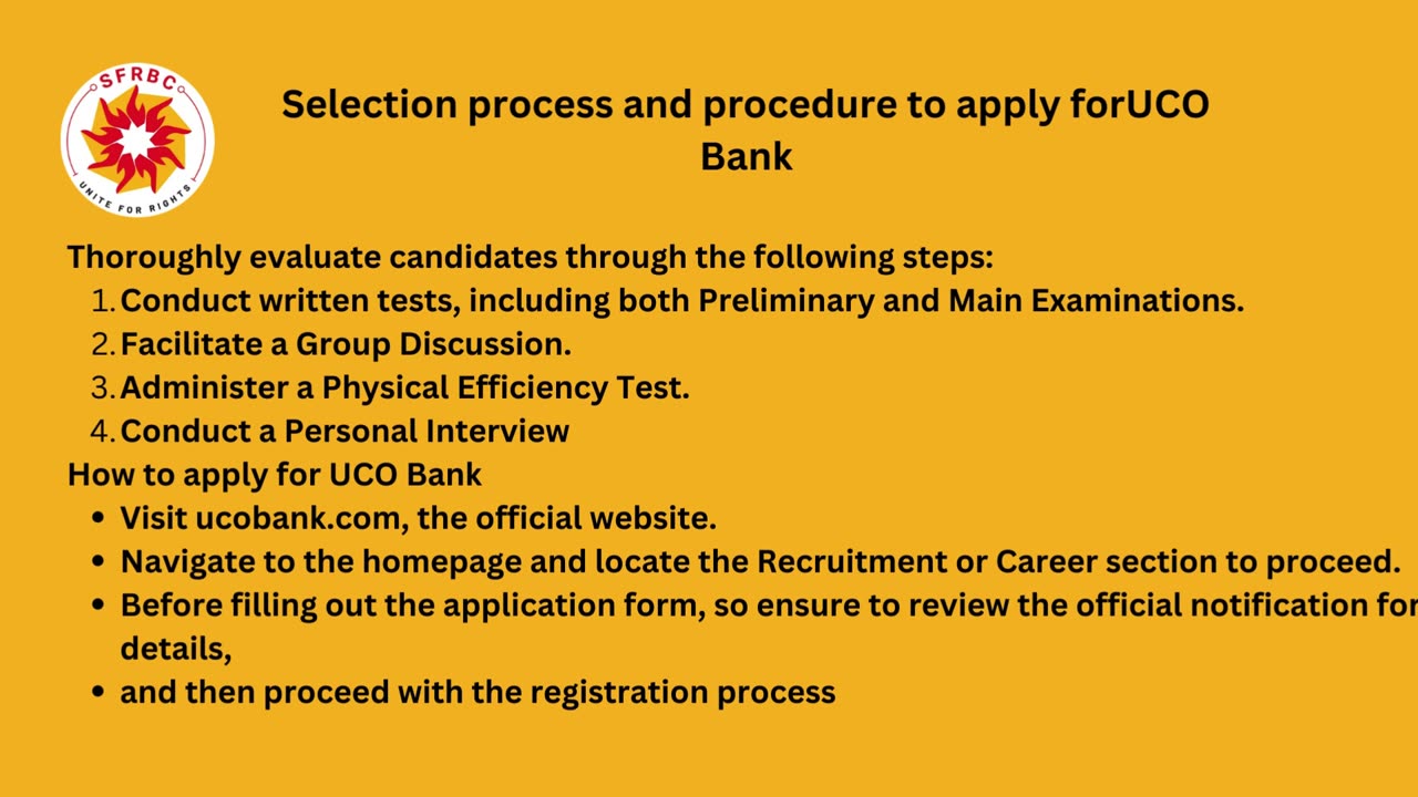 UCO Bank Clerk and Junior Associate selection process.