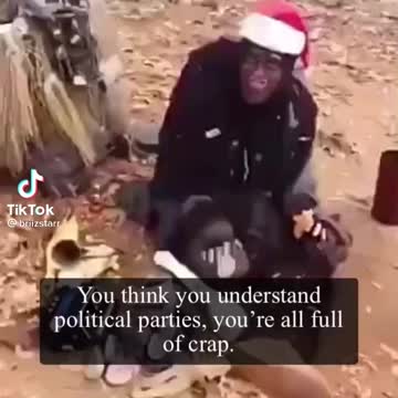 Homeless man explaining New world order