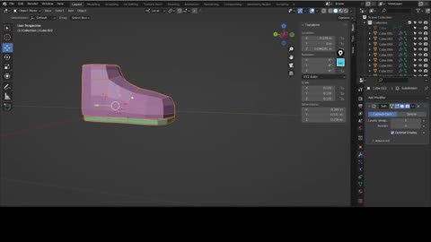 Blender - blocking volumetrico - zapatos