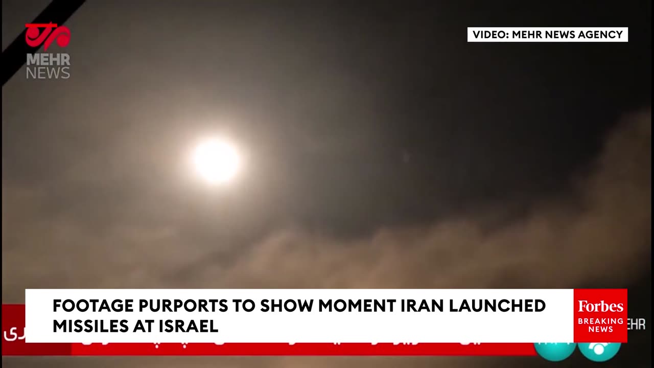 Footage Purports To Show Moment Iran Launched Major Missile Strike On Israel