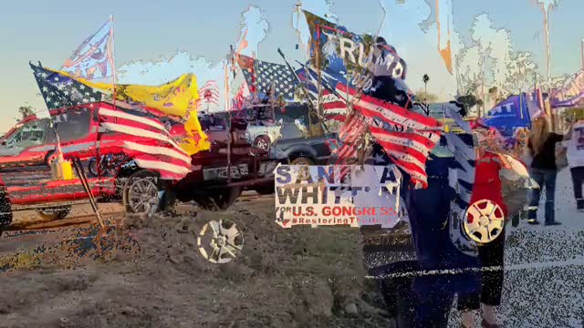 McAllen Trump Train and Flag Wave