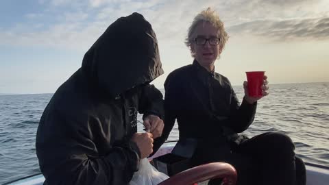 Scattering Andy Dick's deceased little brother's ashes out at sea