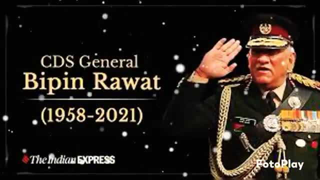 TRIBUTE TO CDS GENERAL BIPIN RAWAT | JAI HIND