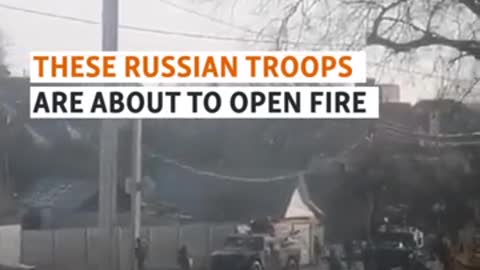 Video Shows Russian Troops Firing In Kharkiv