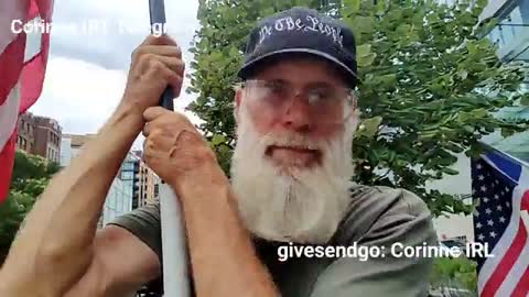 Trump is speaking inside this building look at what's happen.