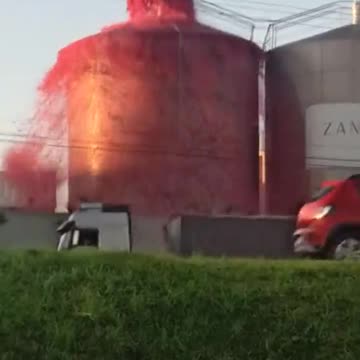 Juice Factory Tank Has Major Leak