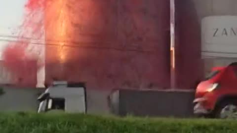 Juice Factory Tank Has Major Leak