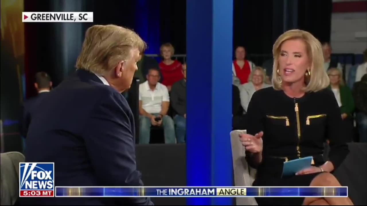 President Trump with Laura Ingraham