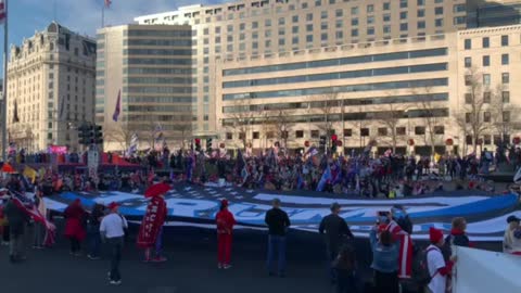 Massive Trump/Thin Blue Line Flag Unleashed