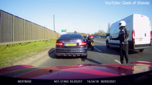 Car Keeps Driving After Accident with Motorcycle