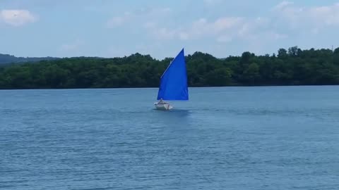 12 foot nesting Swampscott dory Sailing test