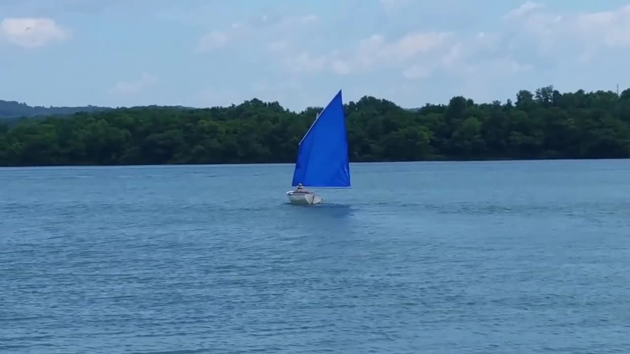 12 foot nesting Swampscott dory Sailing test