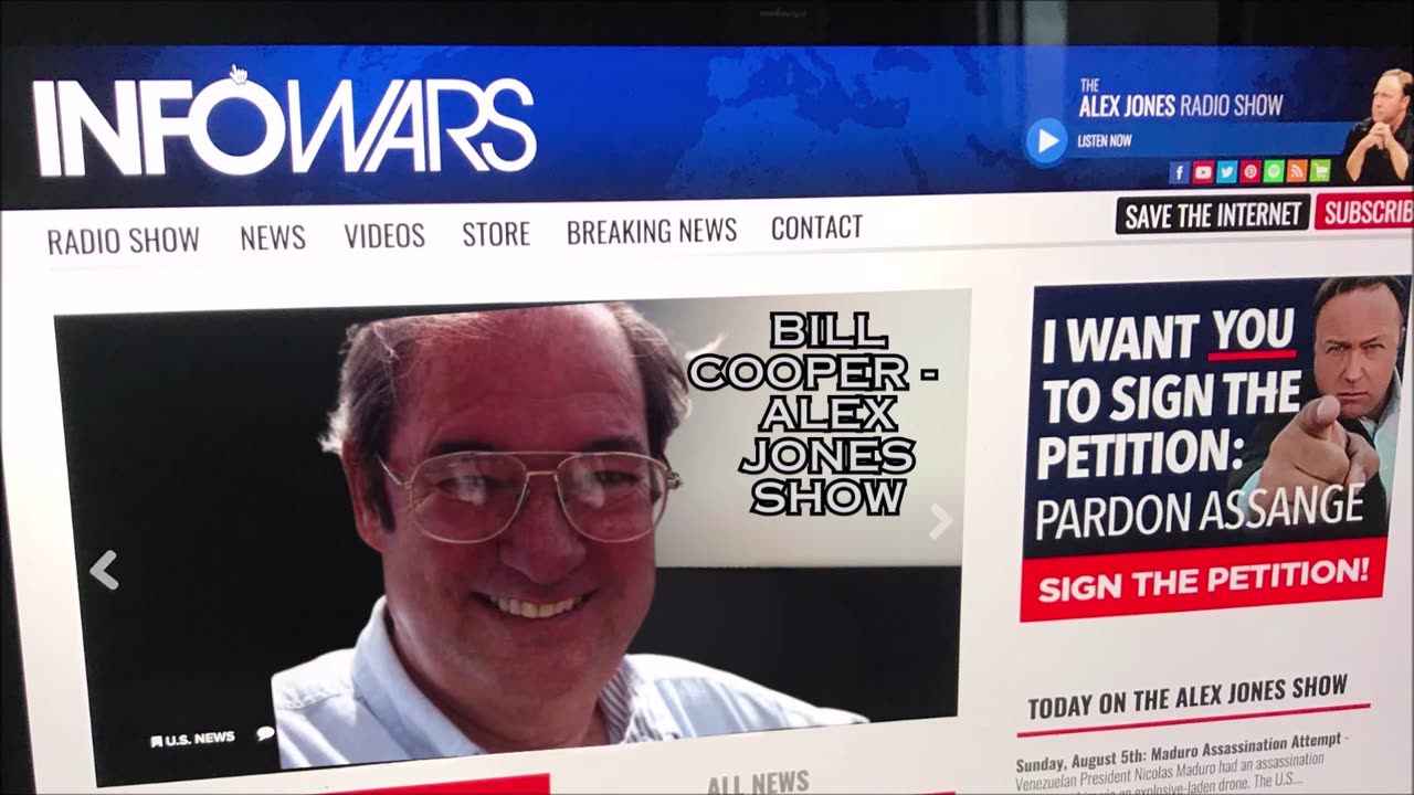 Bill Cooper On Alex Jones Show & His Reaction