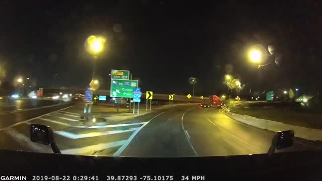 Unintentional Truck Drift Ends on Concrete Barrier