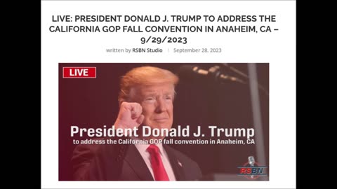 LIVE: President Donald J. Trump to address the California GOP fall convention in