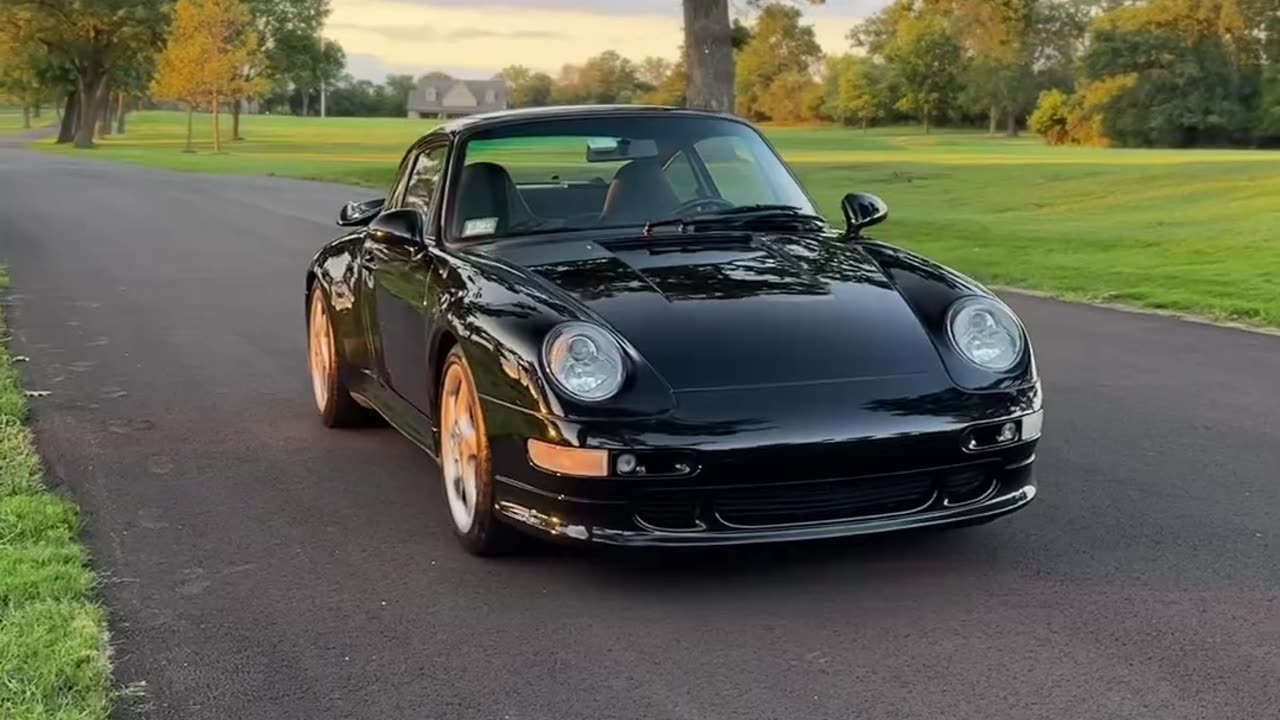 A perfect Porsche at sunset.