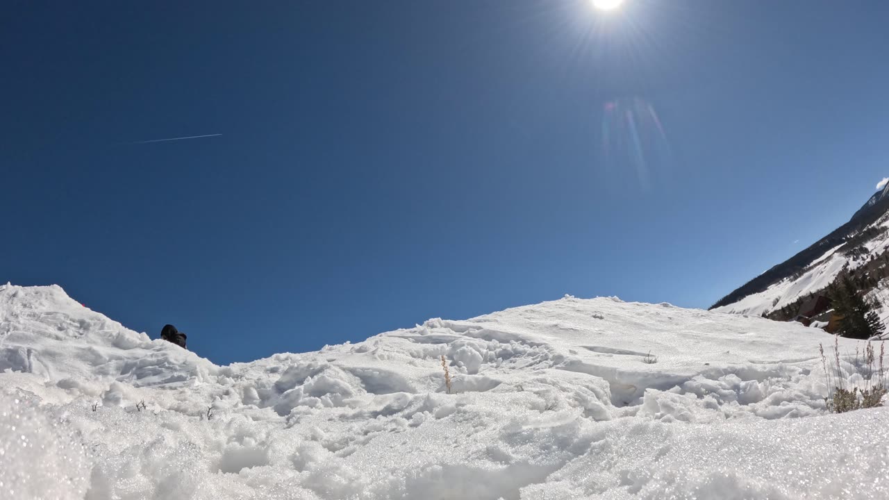 Ollie Snowboarding Back Yard mini jumps