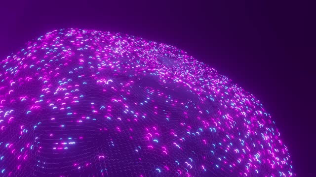 glowing neon spheres wireframe (neon vj loop 2022) | free 4k background video animation vj loop