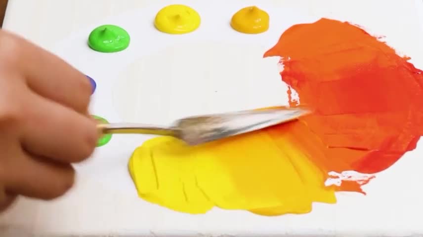 The Mixing Of Different Pigments