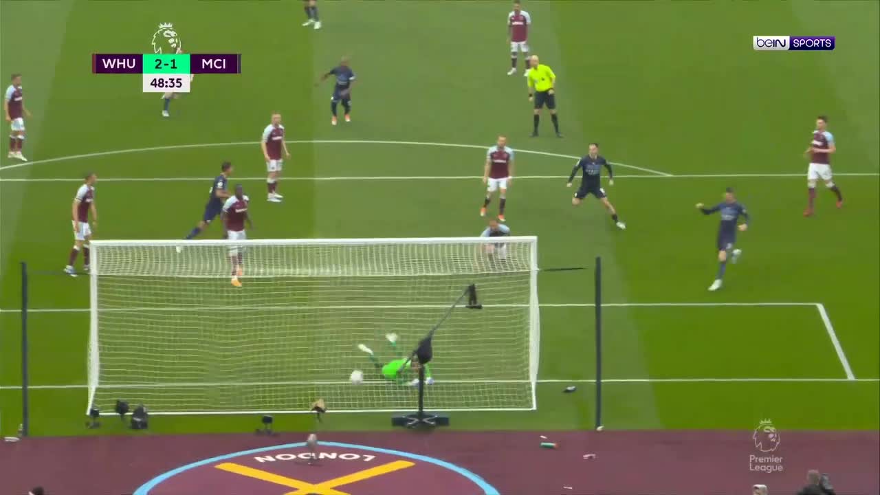 West Ham vs Manchester City 2-2 goals