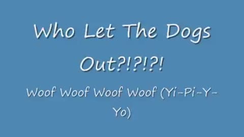 Baha Men - Who Let The Dogs Out Lyrics