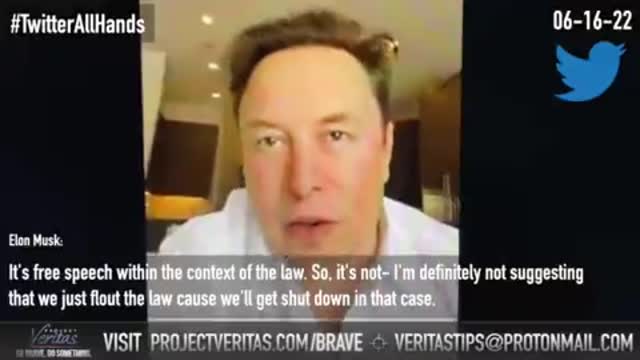 Project Veritas LEAKS Twitter All Hands with Elon Musk
