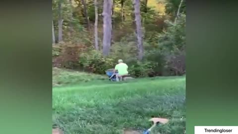 Man goes without control
