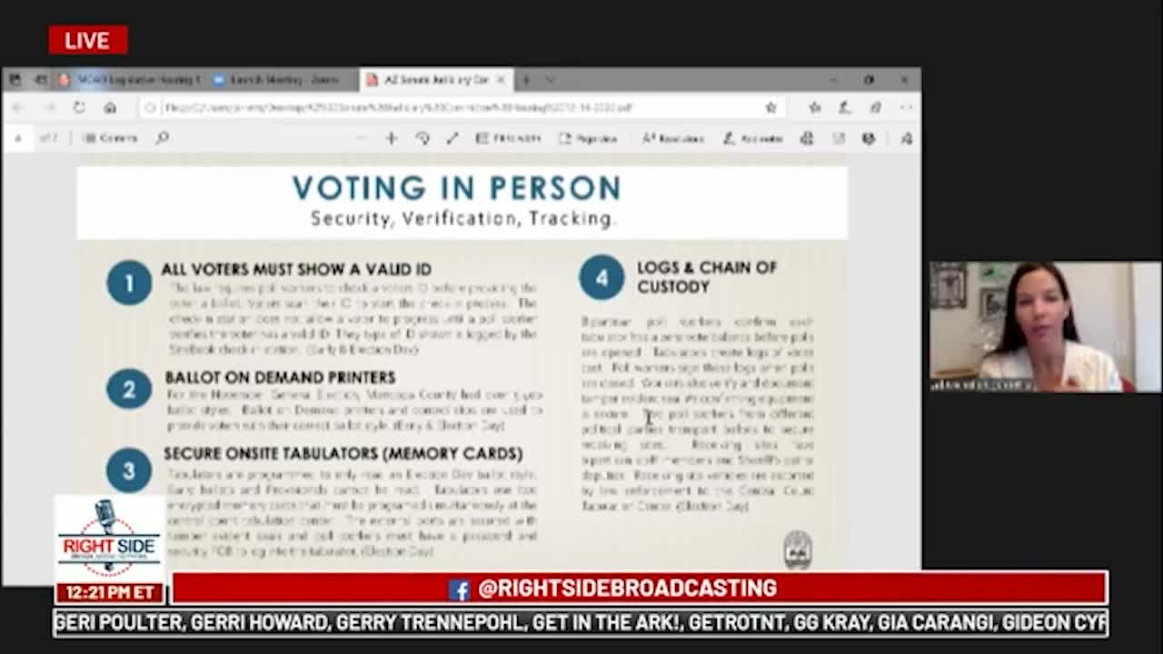 Part 6, Arizona State Senate Judiciary Holds Hearing on Election Fraud,12/14/20.