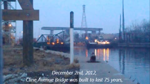 Cline Avenue, East Chicago, Illinois Bridge Demolition 12/02/2012