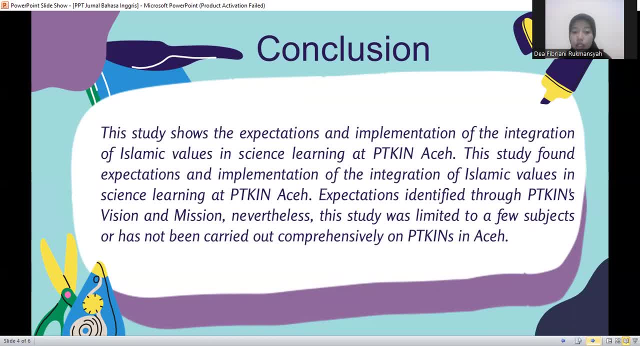 Integrating Islamic Values into Science Learning in Indonesian Islamic Higher Education