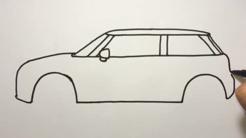 Complete The Rough Outline Of The Car Body