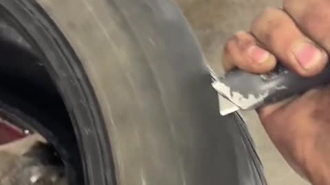 Drive an old tire.