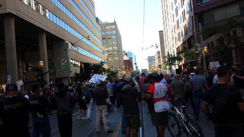 Rally in support of the Toronto Police Association, footage from Thursday September 2, 2021