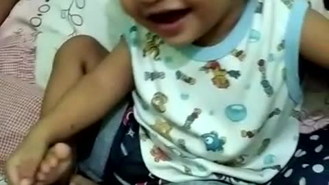 Baby laughing so cute