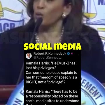 Elon Musk says "Kamala wants to destroy your right to free speech under The Constitution"