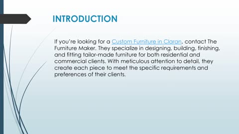 Best Custom Furniture in Claran
