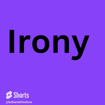 How about the IRONY in that? LOL🥠