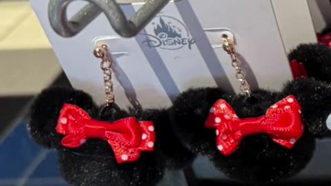 Disney Parks Minnie Mouse Plush Earrings #shorts