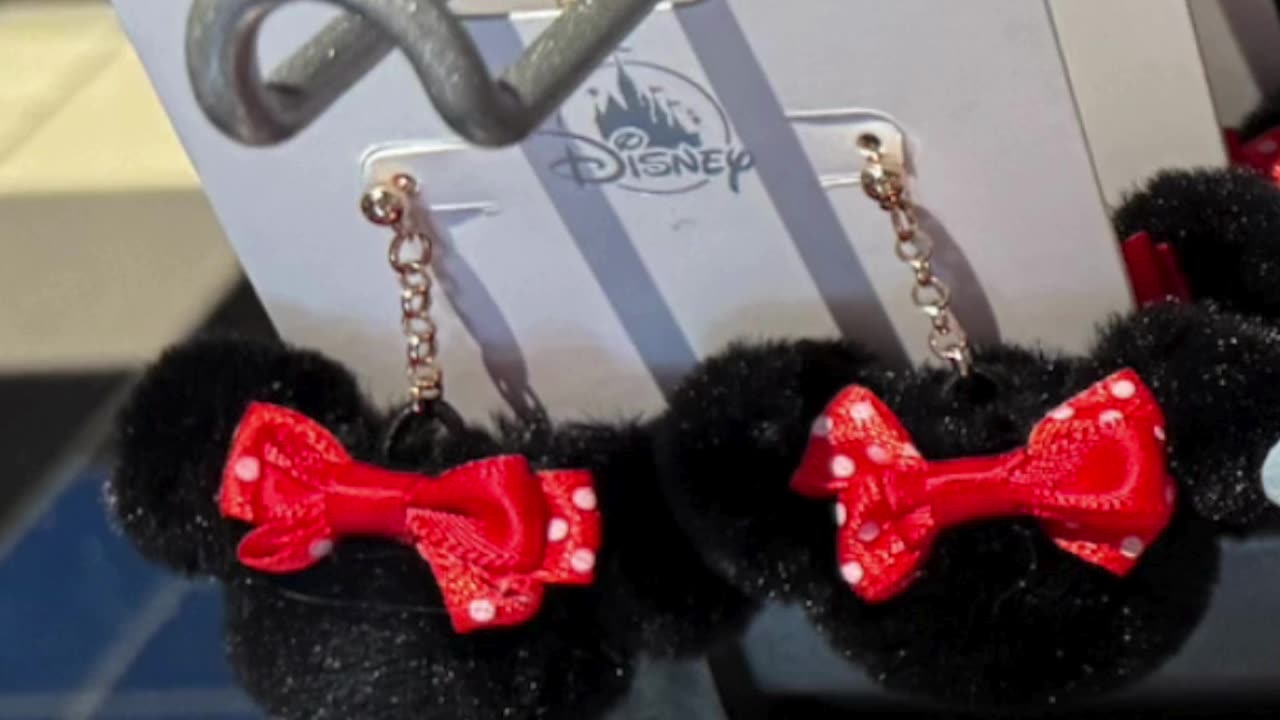 Disney Parks Minnie Mouse Plush Earrings #shorts