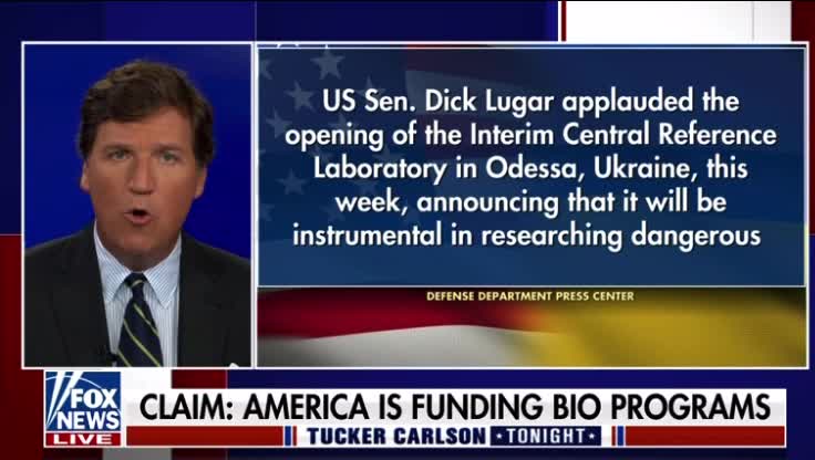 Tucker - Secret bio labs in Ukraine? That’s crazy talk