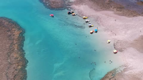 Boats in a blue lagoon