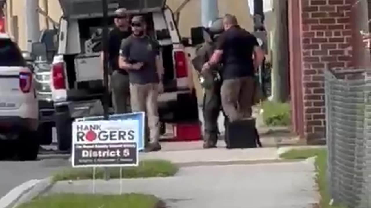THE BOMB SQUAD HAS BEEN DEPLOYED TO A POLLING LOCATION IN