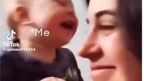 Naughty Baby Laughs with Mother