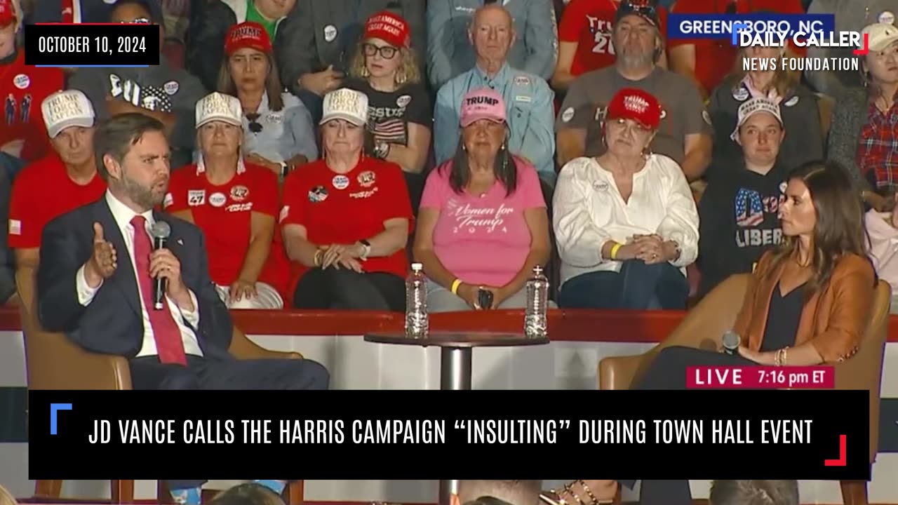 JD Vance Calls Harris Campaign “Insulting” During Town Hall Event