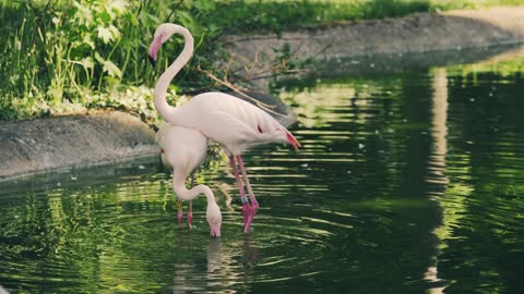 Flamingo Dance , you can't believe how they dance together