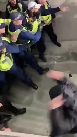 Metropolitan police running away from Hungary supporters at Wembley stadium Tonight😂