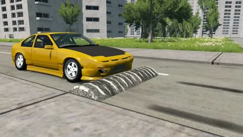 Cars Vs Big Speed Bumps