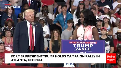 Trump Invites GOP Activist Michaelah Montgomery On Stage At Atlanta, Georgia, Campaign Rally