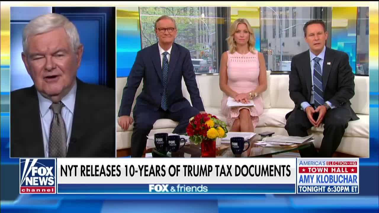 Gingrich reacts to New York Times report on Trump tax records