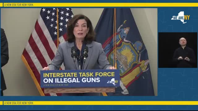 Gov. Kathy Hochul Speaks On Illegal Guns Day After A Second New York Police Officer Died From Wounds